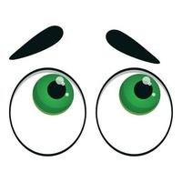 Pair of eyes icon, cartoon style vector
