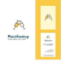 Cheers Creative Logo and business card vertical Design Vector