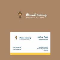 Ice cream logo Design with business card template Elegant corporate identity Vector