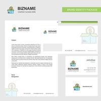 Shopping Business Letterhead Envelope and visiting Card Design vector template