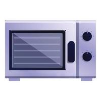 Microwave convection oven icon, cartoon style vector