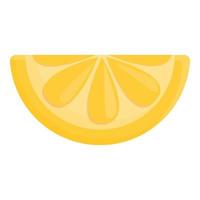 Summer party lemon slice icon, cartoon style vector