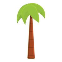 Bright palm tree icon, cartoon style vector