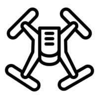icono de dron, estilo de esquema vector