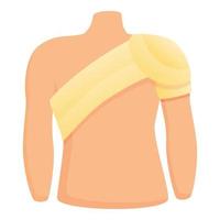 Shoulder medical bandage icon, cartoon style vector