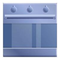 Hot convection oven icon, cartoon style vector