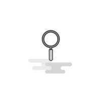 Search Web Icon Flat Line Filled Gray Icon Vector