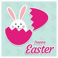 Happy Easter day card with creative design typography vector