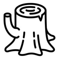 Stump icon, outline style vector