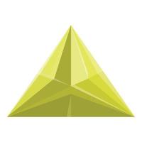 vector de dibujos animados de icono de gema triangular. piedra de cristal