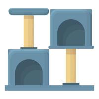 Stage cat house icon cartoon vector. Pet shop vector