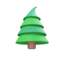Pinos verdes 3d para decoraciones navideñas