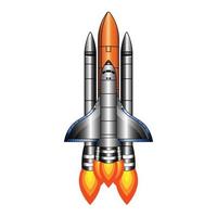 Space galaxy rocket launch, rocket ship. vector, business product illustration concept in the market. vector