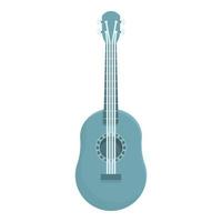 vector de dibujos animados de icono de ukelele azul. arte acústico