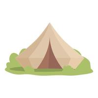 vector de dibujos animados de icono de carpa de lluvia. casa glamping