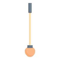 Water toilet brush icon cartoon vector. Clean bathroom vector