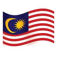 Asian celebration icon cartoon vector. Malaysia flag vector