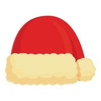 Xmas hat icon cartoon vector. Santa holiday vector