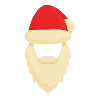 Santa beard mask icon cartoon vector. Elf holiday vector