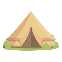 Tent forest icon cartoon vector. Camping house vector