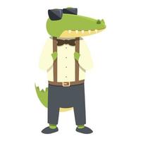 Cool alligator icon cartoon vector. Cute crocodile vector