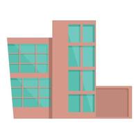 Villa building icon cartoon vector. Modern house vector