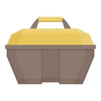 Metal box icon cartoon vector. Construction tool vector