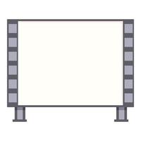 Cinema movie icon cartoon vector. Car screen drive vector