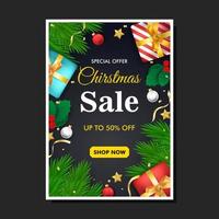 Christmas Sale Poster Template vector