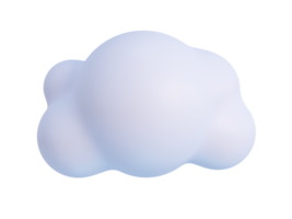 3D Clouds. Fluffy clouds in the sky for decorating cartoon scenes. png