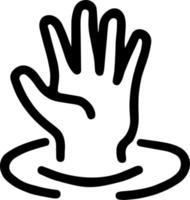 help icon and hand help vector