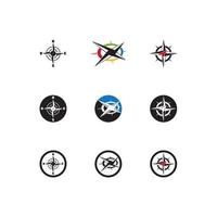 Compass icon and symbol vector template