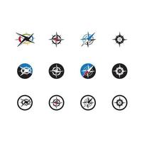 Compass icon and symbol vector template