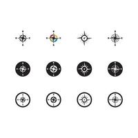 Compass icon and symbol vector template