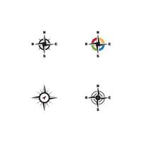 Compass icon and symbol vector template