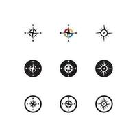 Compass icon and symbol vector template