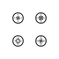 Compass icon and symbol vector template