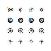 Compass icon and symbol vector template