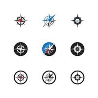 Compass icon and symbol vector template