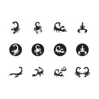 icono de escorpio y plantilla de vector de símbolo