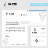 Location Business Letterhead Envelope and visiting Card Design vector template