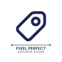 Tag pixel perfect linear ui icon. Marking important materials. Digital tool. GUI, UX design. Outline isolated user interface element for app and web. Editable stroke vector