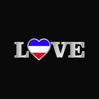 tipografía de amor con vector de diseño de bandera de khakassia