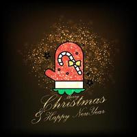 Merry Christmas and Happy new Year Abstract Glitter background vector