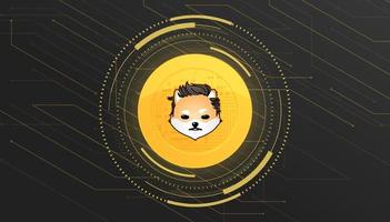 Dogelon Mars ELON coin cryptocurrency concept banner background. vector