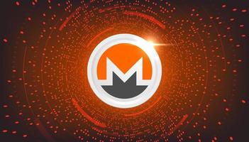 Monero XMR coin cryptocurrency concept banner background. vector