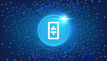 Theta Network THETA coin cryptocurrency concept banner background. vector