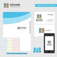 Files Business Logo File Cover Visiting Card and Mobile App Design Vector Illustration