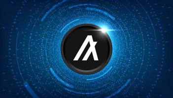 Algorand ALGO coin cryptocurrency concept banner background. vector