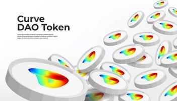 curva dao token crv cryptocurrency concepto banner fondo. vector